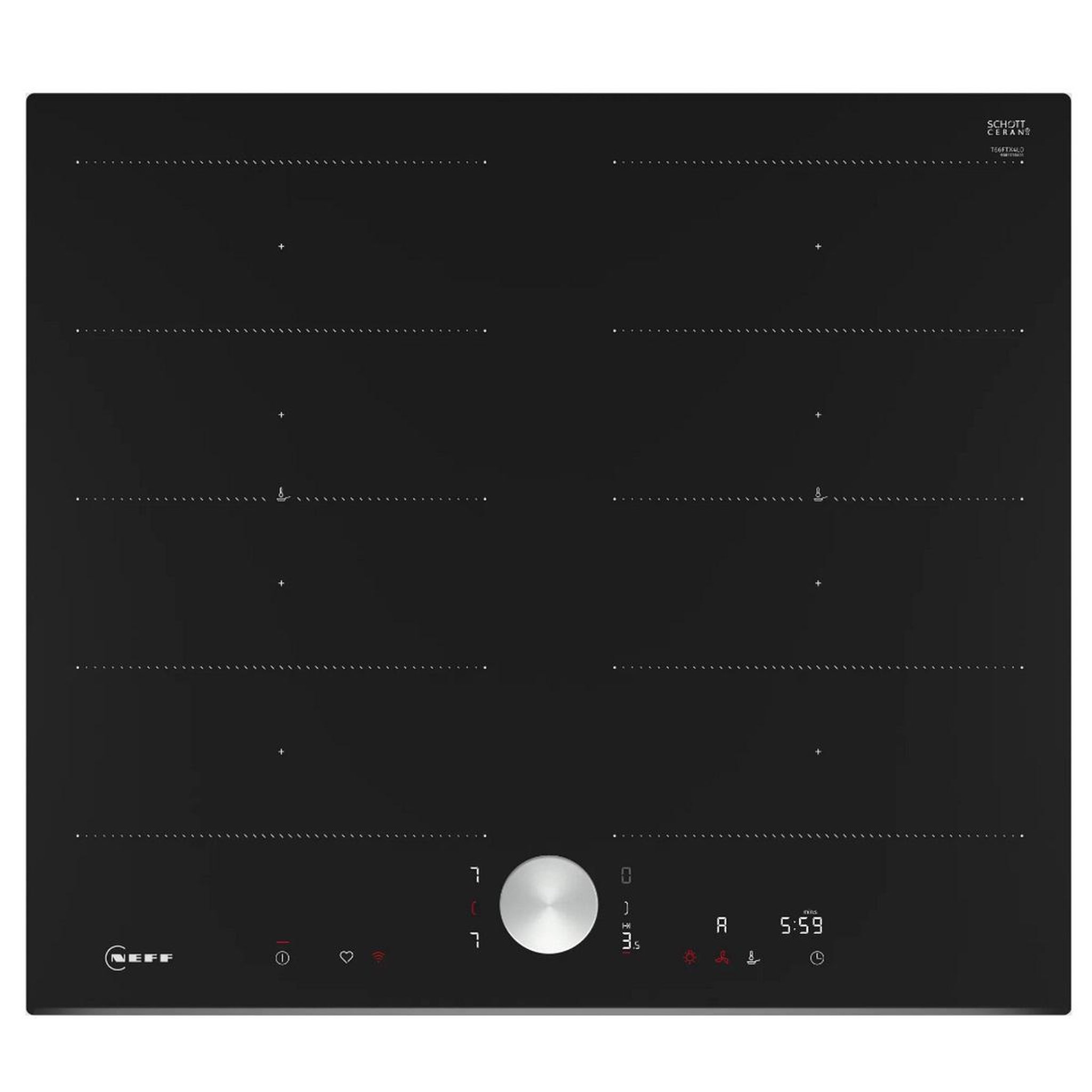 Neff Table de cuisson induction 60cm 4 feux 7400w noir - T66FTX4L0