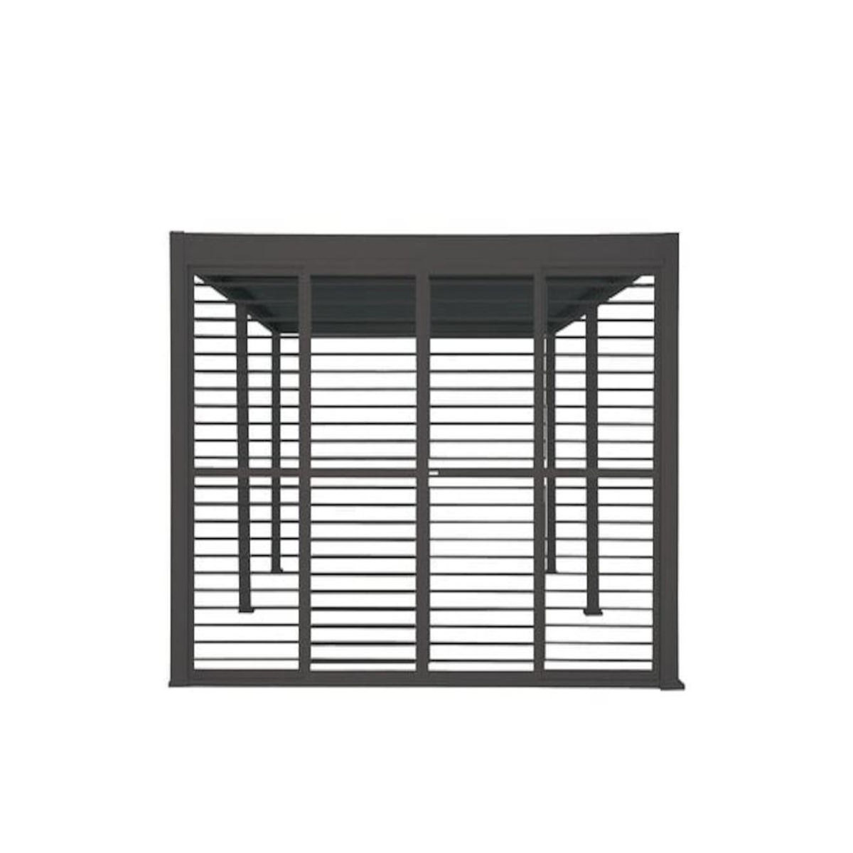 HESPERIDE Persiennes coulissantes pour pergola Evora côté 4 m Graphite - Hespéride