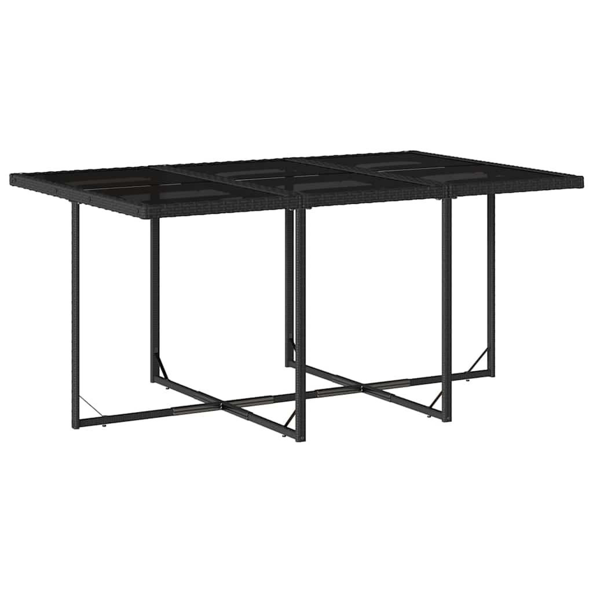 Voir la diapositive 4 : VIDAXL Ensemble a manger de jardin 11 pcs coussins noir resine tressee