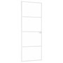 Voir la diapositive 2 : VIDAXL Porte d'interieur Blanc 76x201,5 cm Trempe verre aluminium fin