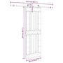 Voir la diapositive 6 : VIDAXL Porte coulissante et kit de quincaillerie 80x210 cm pin massif