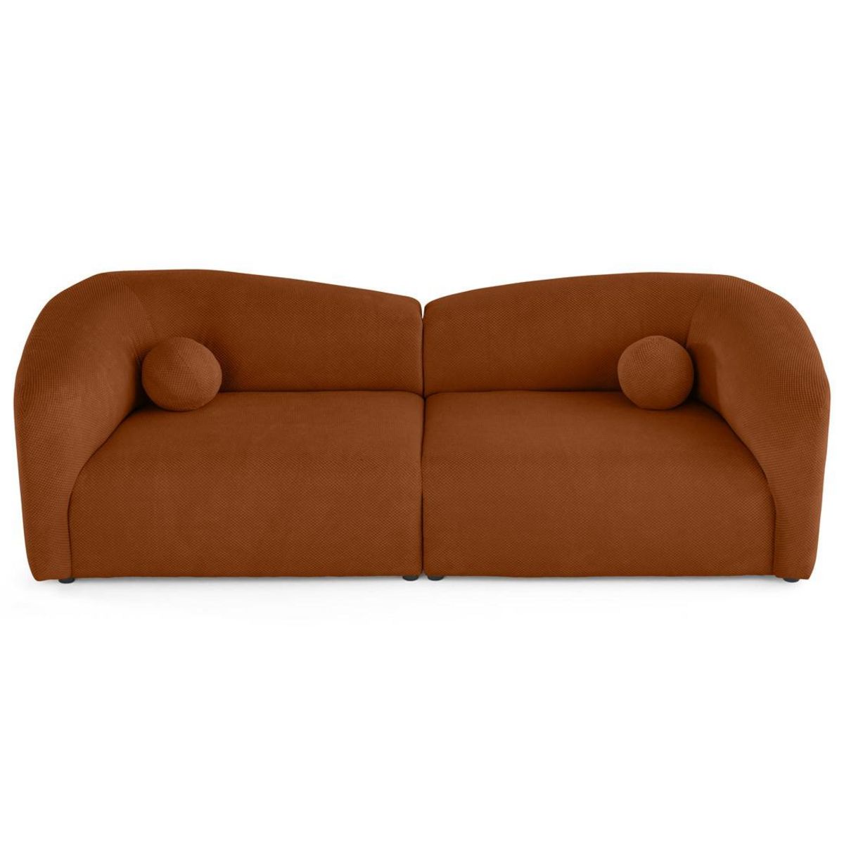 LISA DESIGN Charles - canapé droit 4 places en velours texturé