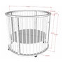 Voir la diapositive 3 : Vipack Parc bébé 90cm bois blanc
