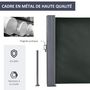 Voir la diapositive 5 : OUTSUNNY Double store latéral brise-vue paravent rétractable dim. 6L x 1,60H m polyester anti-UV haute densité gris