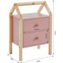 Voir la diapositive 6 : Table de chevet enfant  2 tiroirs L46cm CLEM