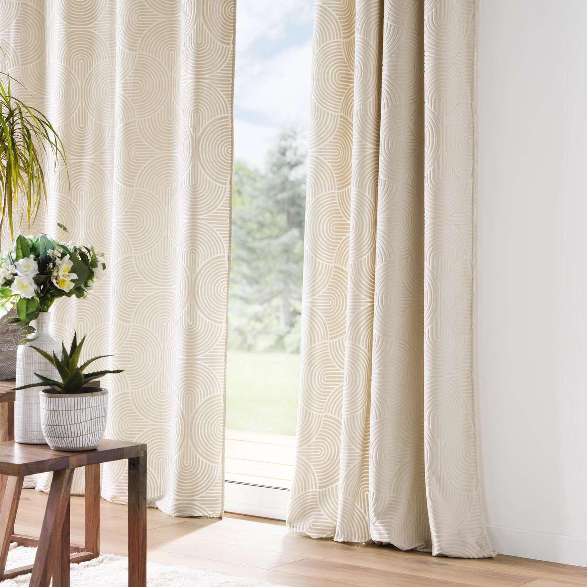 Voir la diapositive 3 : Douceur d'Intérieur Rideau Arcadia - Velours à motifs