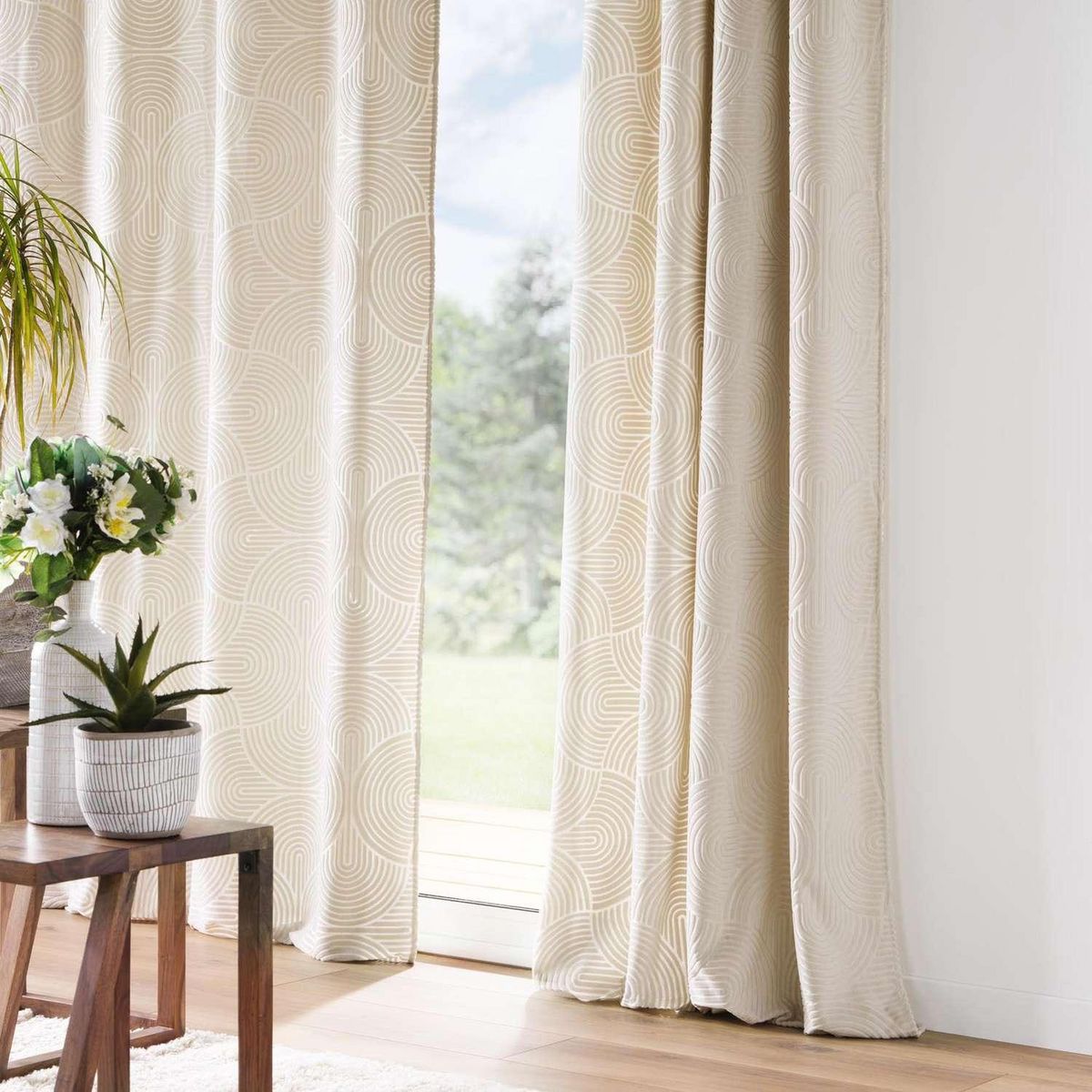 Douceur d'Intérieur Rideau Arcadia - Velours à motifs