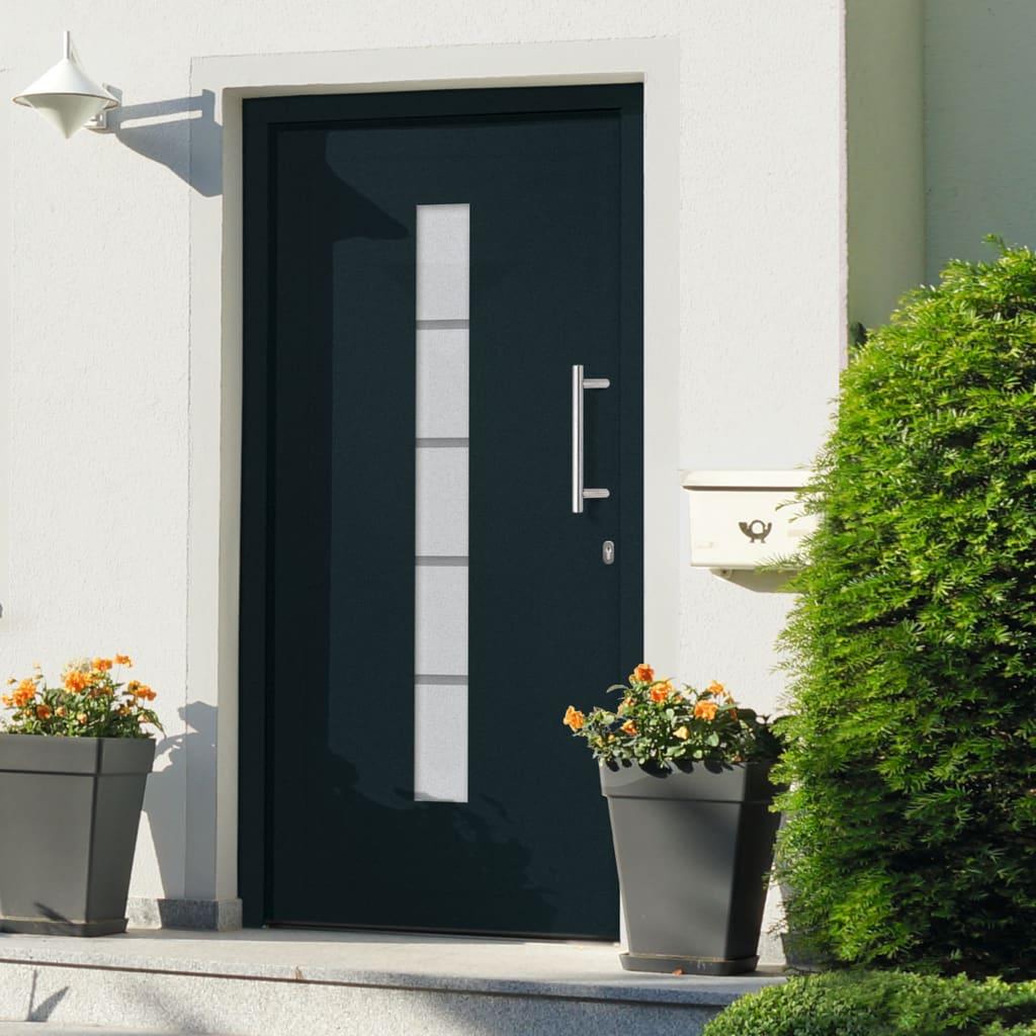 VIDAXL Porte d'entree Aluminium et PVC Anthracite 110x210 cm