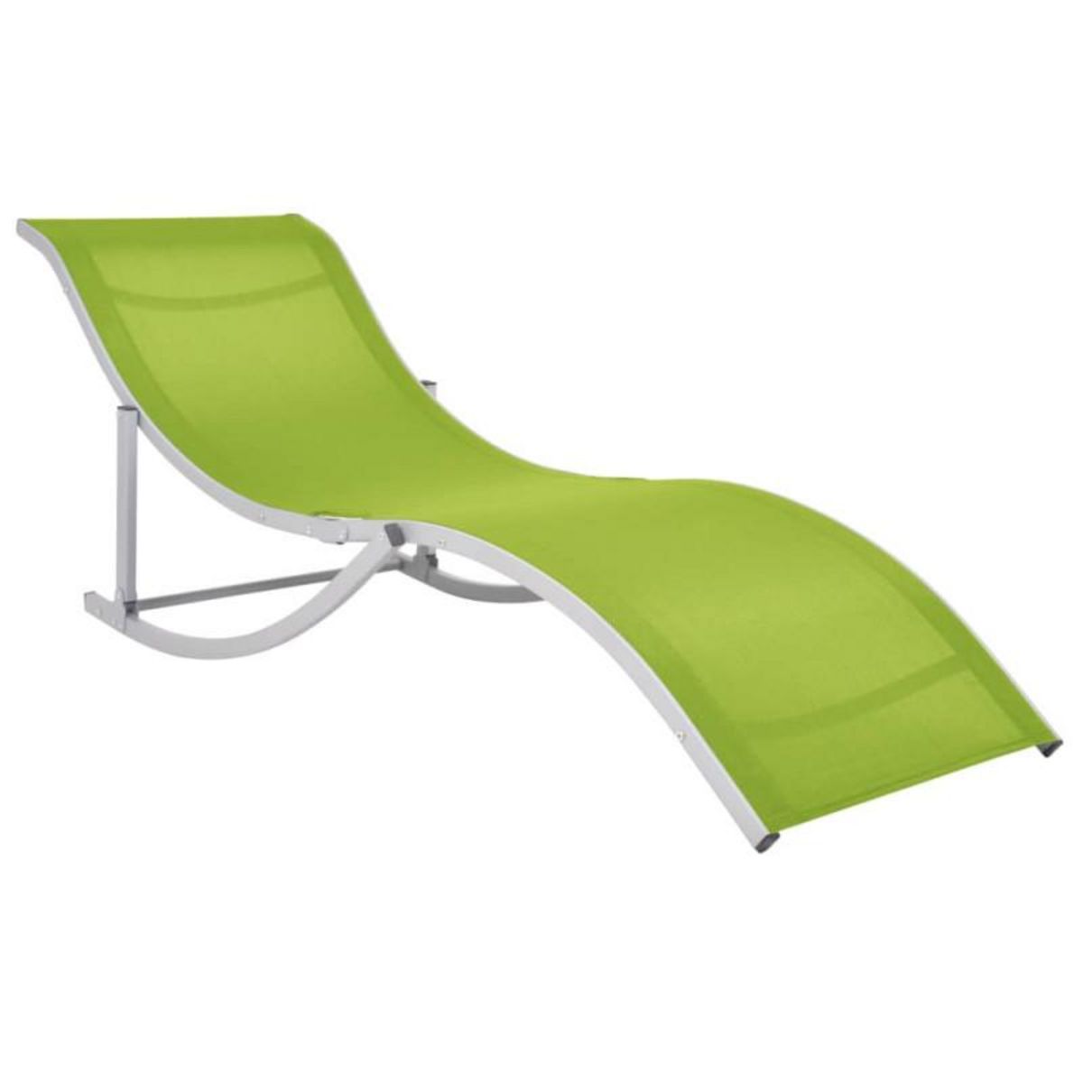 VIDAXL Chaises longues pliables 2 pcs Vert Textilène