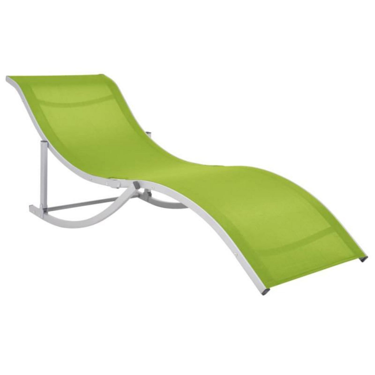 VIDAXL Chaises longues pliables 2 pcs Vert Textilène