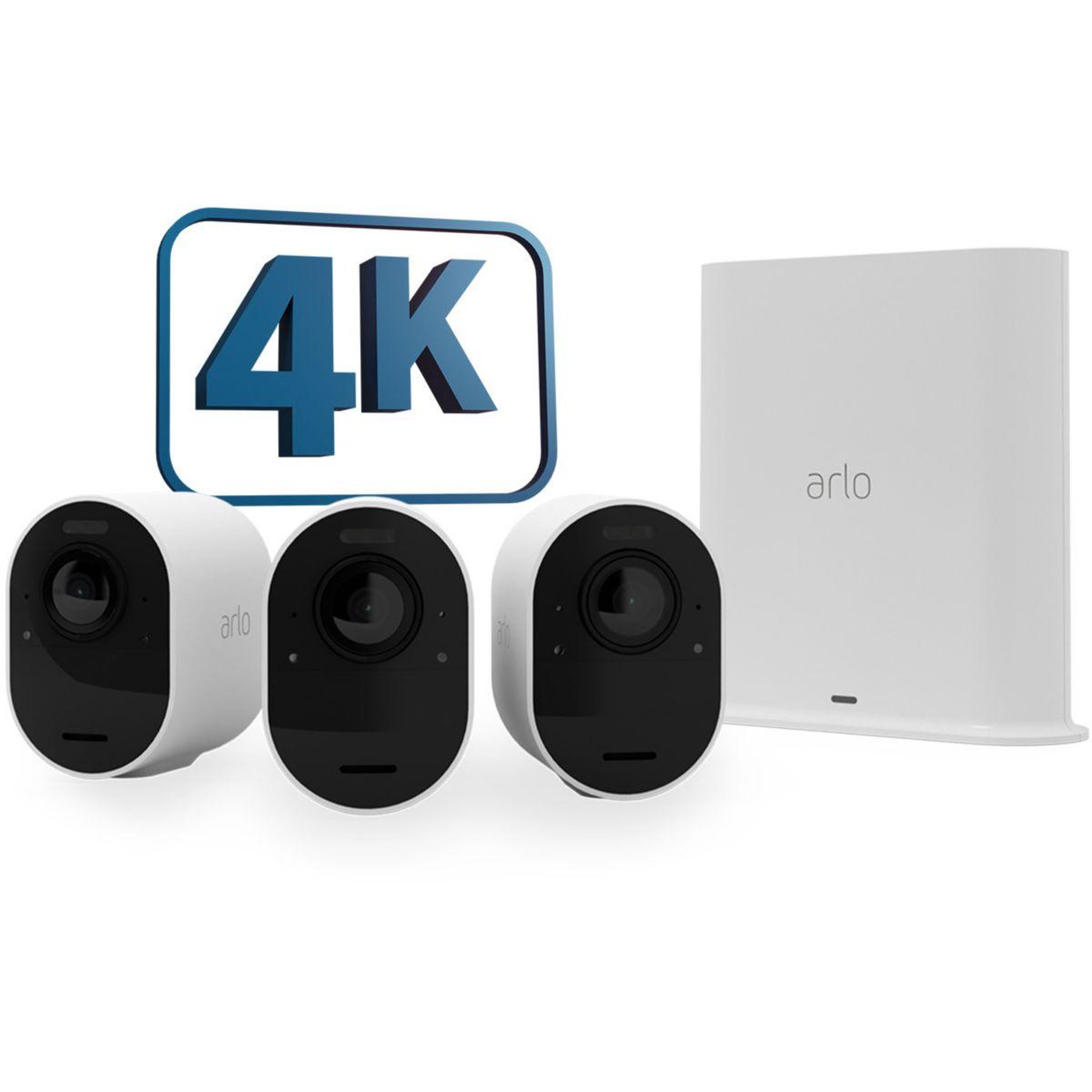 Voir la diapositive 3 : ARLO Caméra de surveillance 3 caméras extérieures blanches Ultra 2