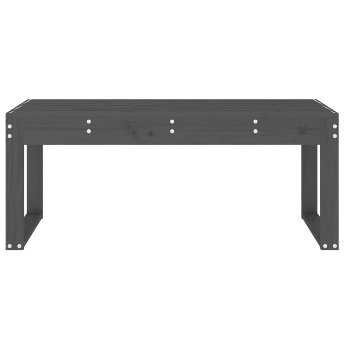 VIDAXL Banc de jardin gris 110x38x45 cm bois massif de pin