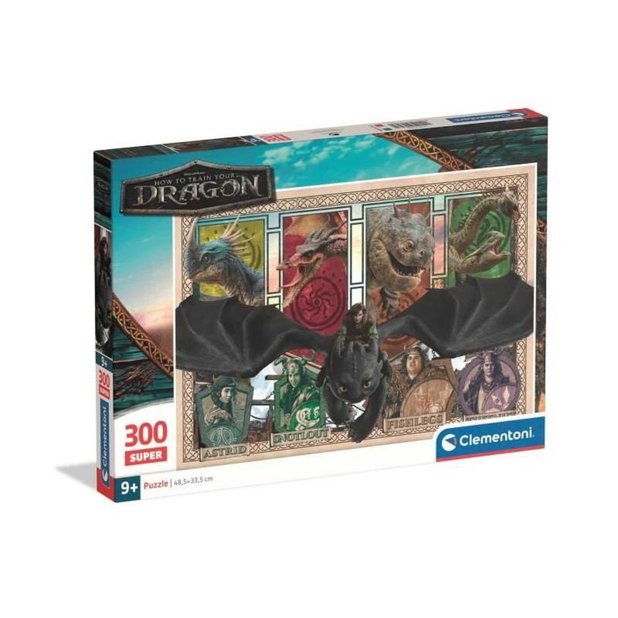 CLEMENTONI Puzzle 300 pièces Dragons Super – Clementoni