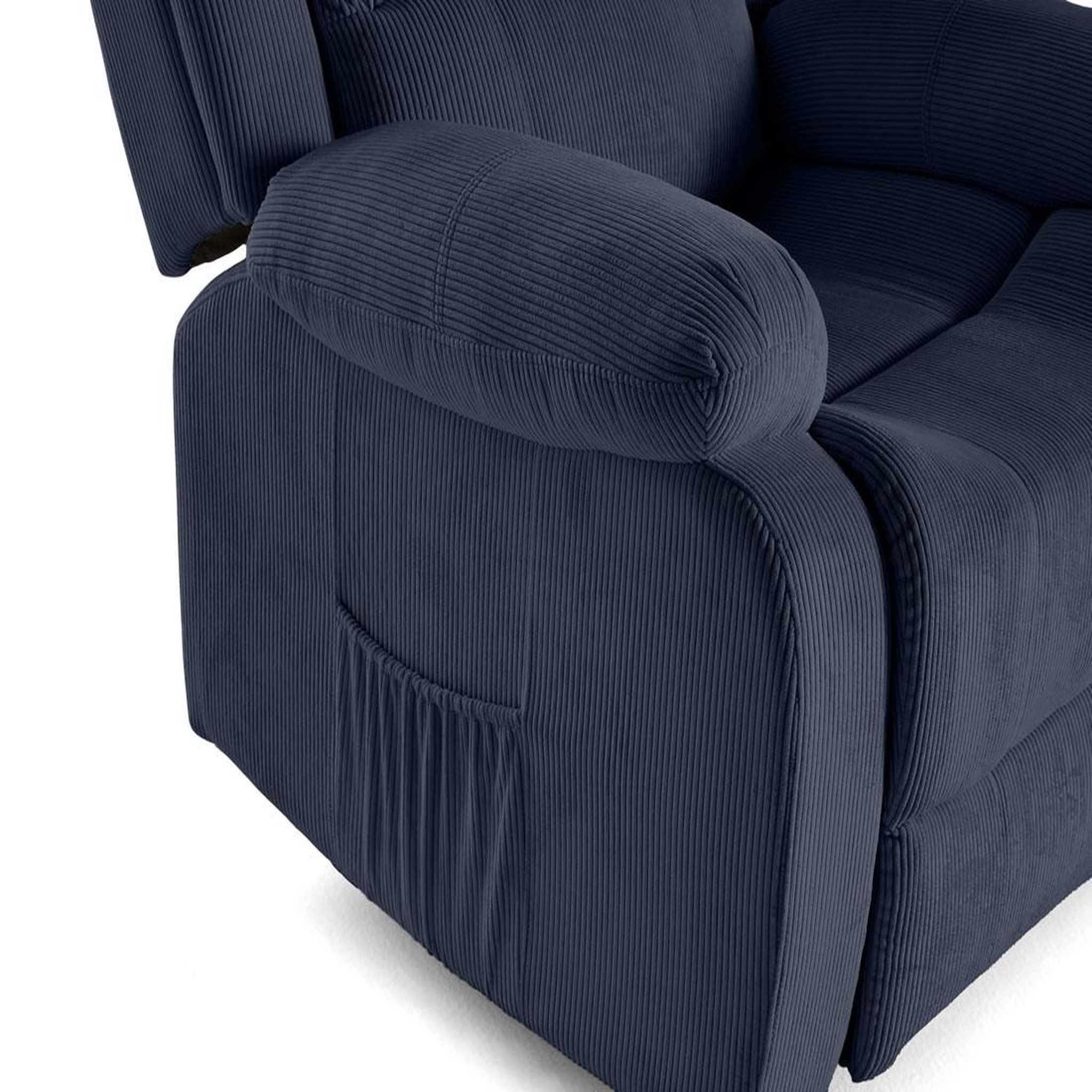 Voir la diapositive 4 : BEST MOBILIER Armand - fauteuil relax électrique en velours côtelé