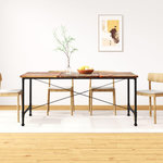 VIDAXL Table a manger Bois de recuperation massif 180 cm