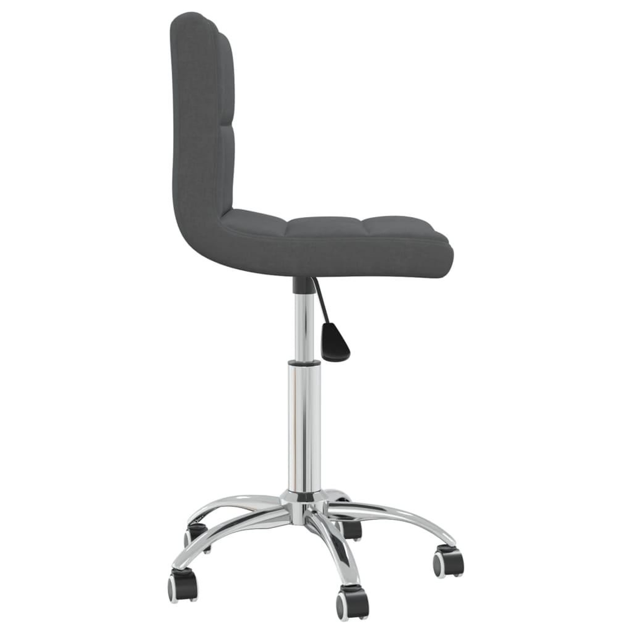 Voir la diapositive 4 : VIDAXL Chaise pivotante de bureau gris fonce tissu