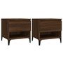 Voir la diapositive 2 : VIDAXL Tables d'appoint 2 pcs Chene marron 50x46x50 cm Bois ingenierie