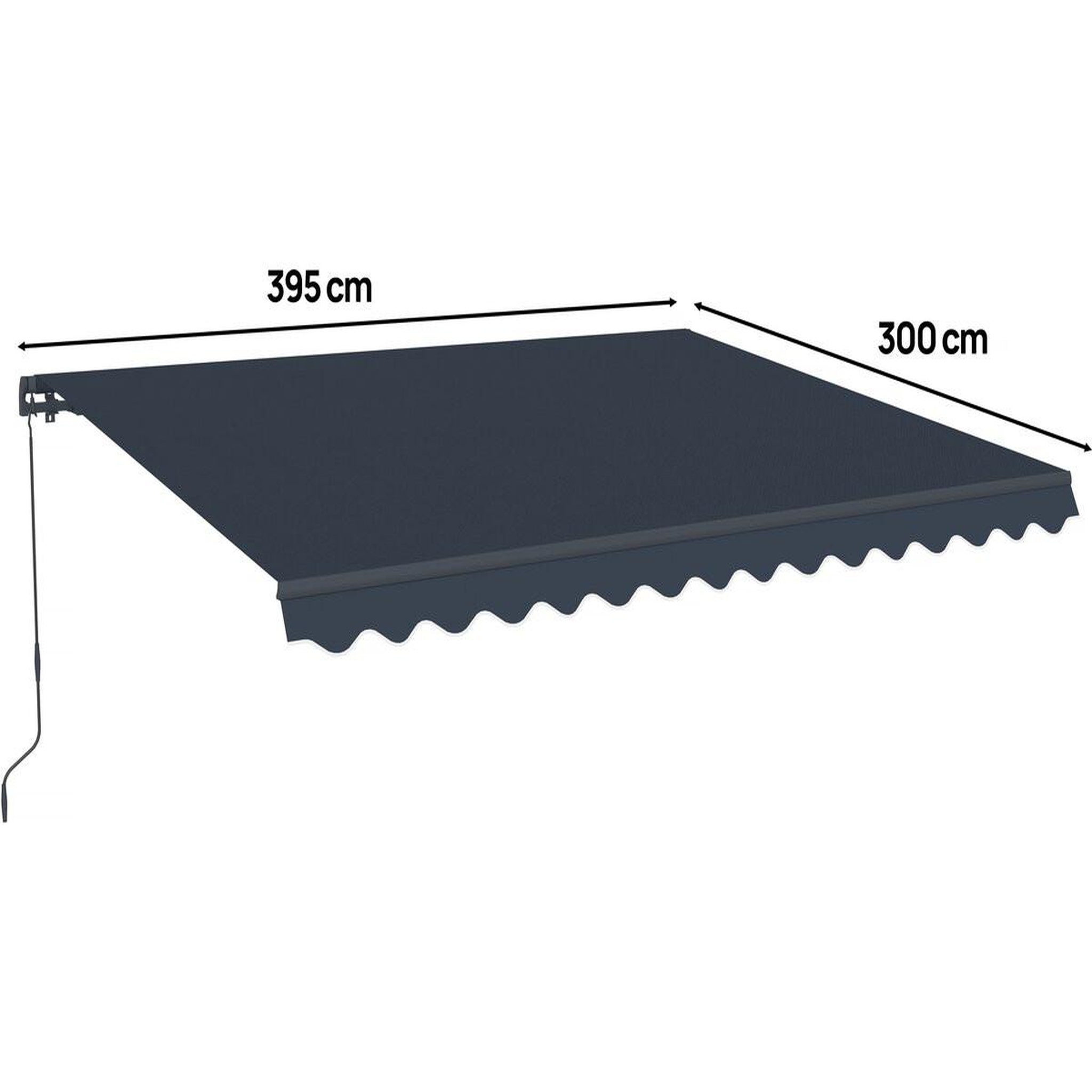 Voir la diapositive 3 : Habitat et Jardin Store banne en aluminium  Ombra 4  - 395 x 300 cm - Gris