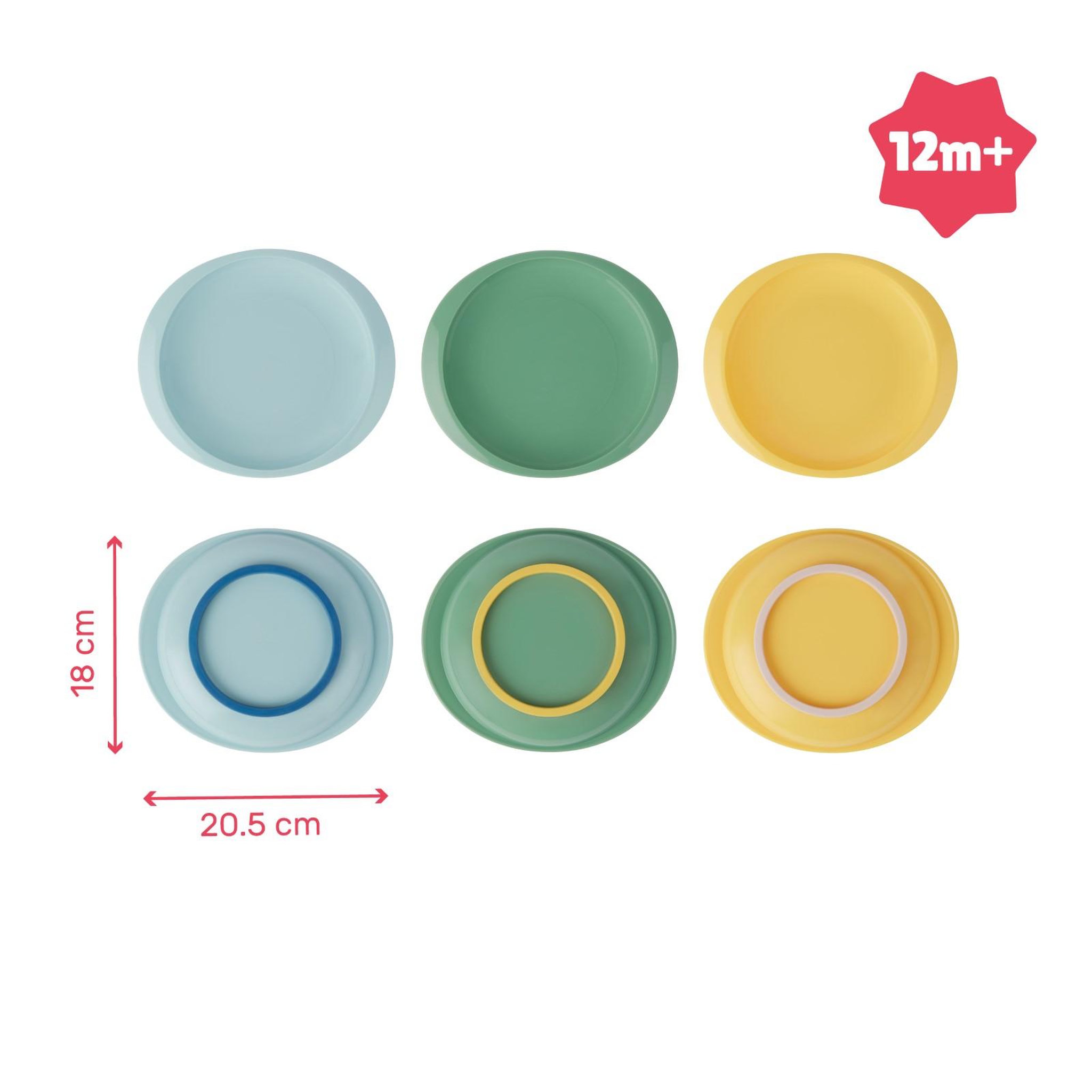Voir la diapositive 6 : BADABULLE Assiettes antidérapantes (lot de 3) badabulle