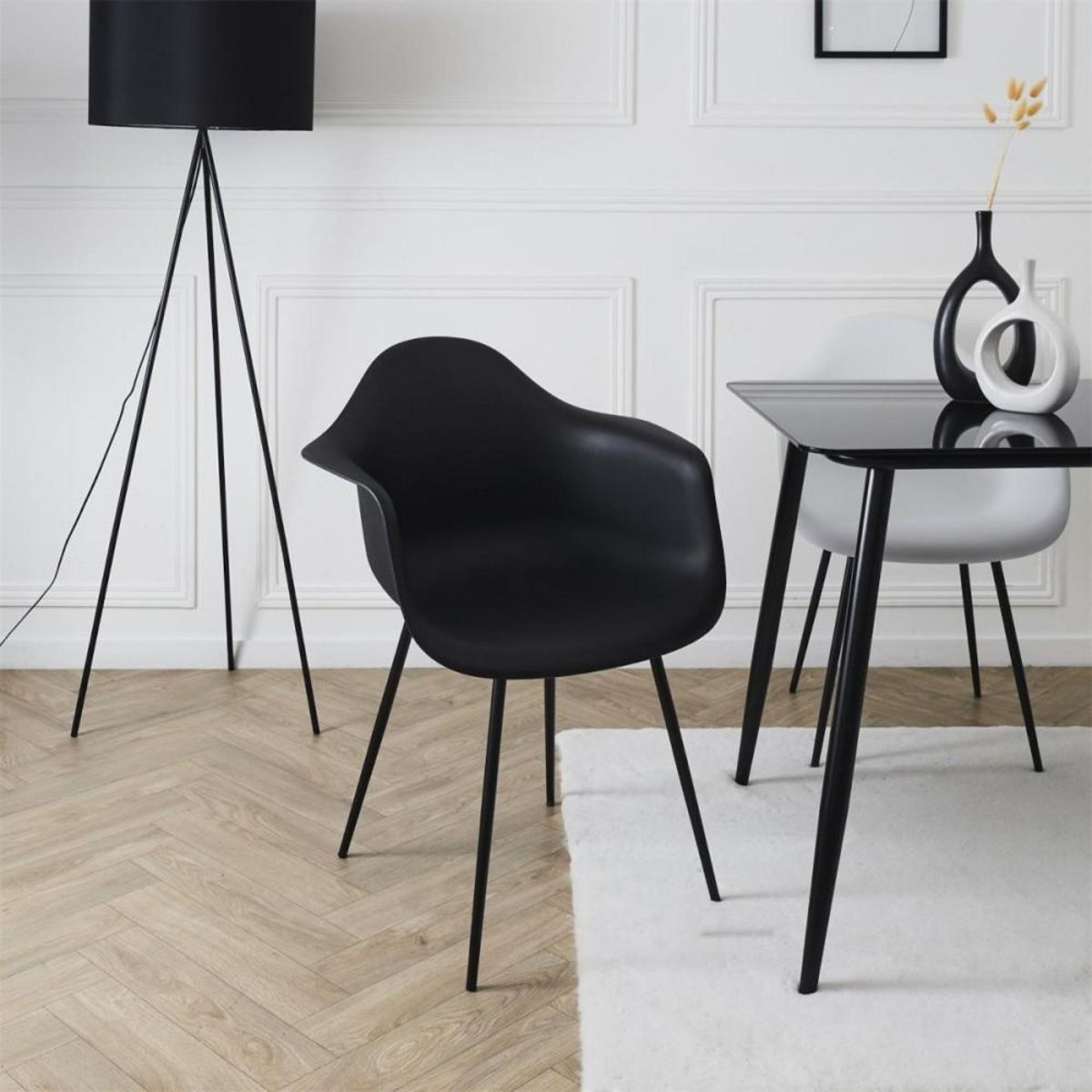 The Home Deco Factory Fauteuil GUSTAV noir