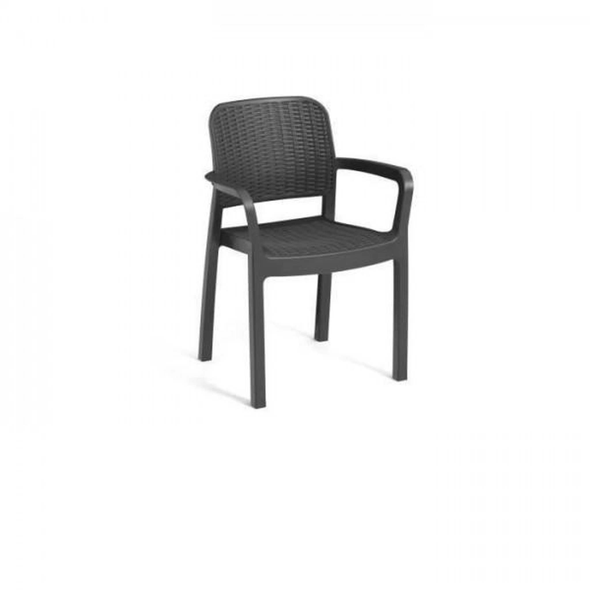 ALLIBERT by KETER Lot de 6 fauteuils de jardin - Allibert by KETER - BELLA - En résine - Coloris : gris graphite - Empilable