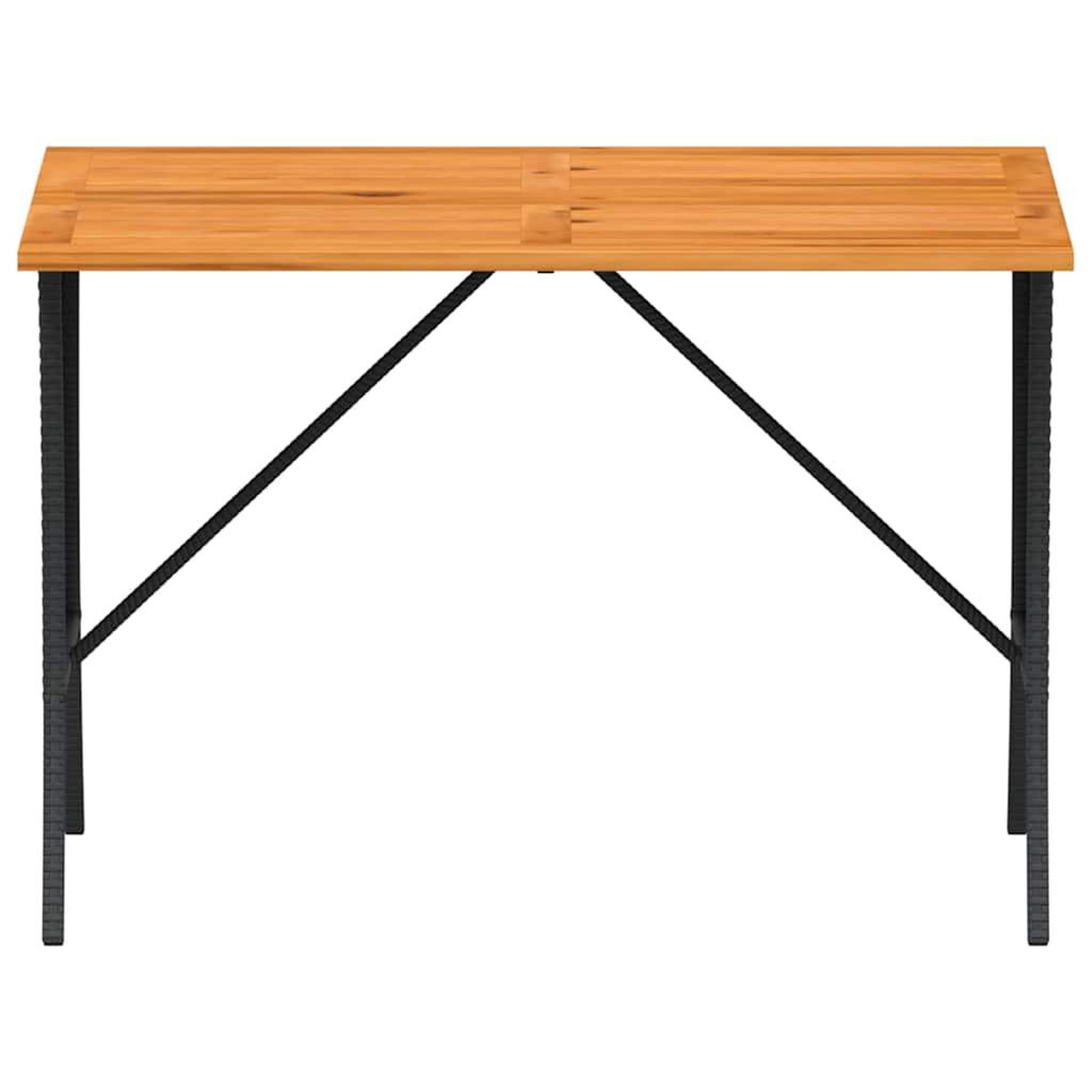 Voir la diapositive 5 : VIDAXL Table de jardin avec dessus en bois d'acacia noir 105x75x72 cm