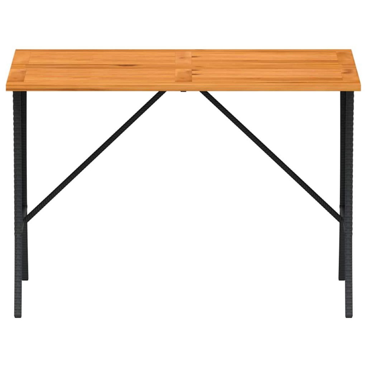 VIDAXL Table de jardin avec dessus en bois d'acacia noir 105x75x72 cm