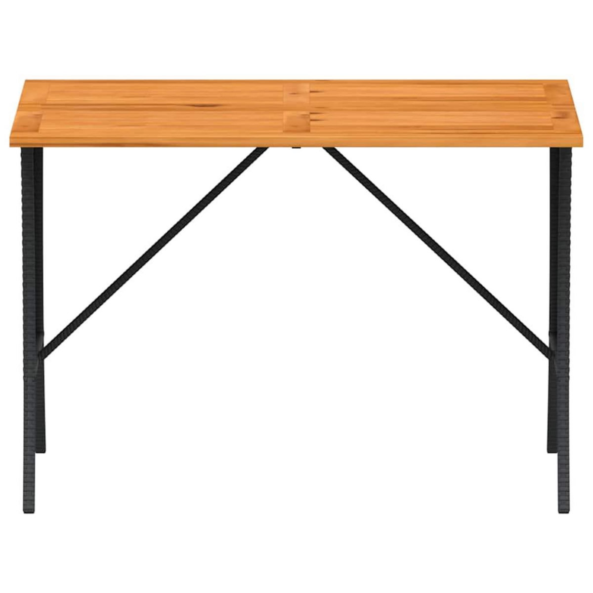 VIDAXL Table de jardin avec dessus en bois d'acacia noir 105x75x72 cm