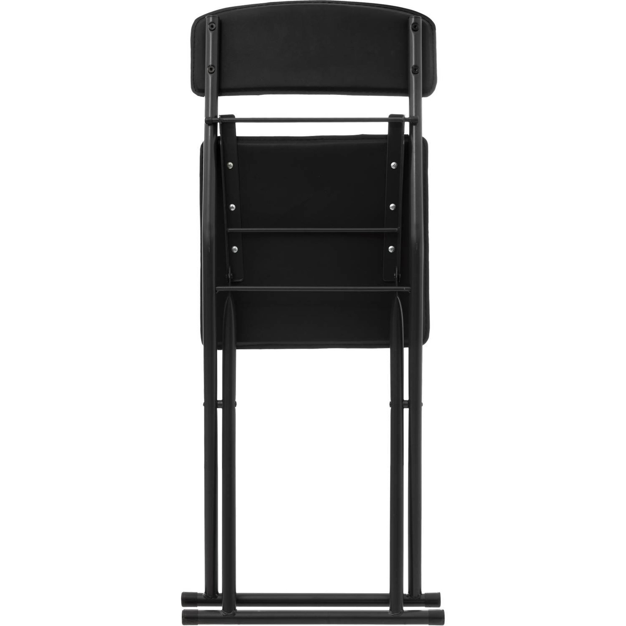 Voir la diapositive 5 : FIVE Chaise pliante en simili cuir - noir