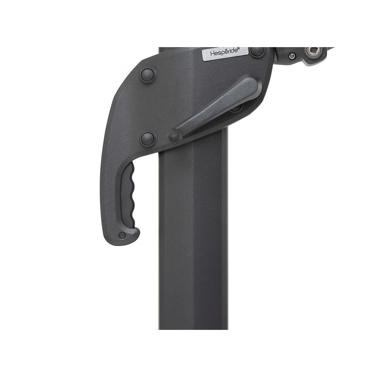 HESPERIDE Parasol déporté rectangulaire Melhia anthracite - 4 x 3 m - Hespéride