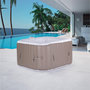 Voir la diapositive 2 : Habitat et Jardin SPA GONFLABLE MONAC EN PVC - 6 PLACES - TAUPE/CREME