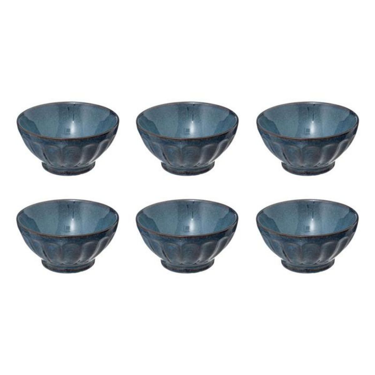 SECRET DE GOURMET Lot de 6 Bols Design  Roma  56cl Bleu