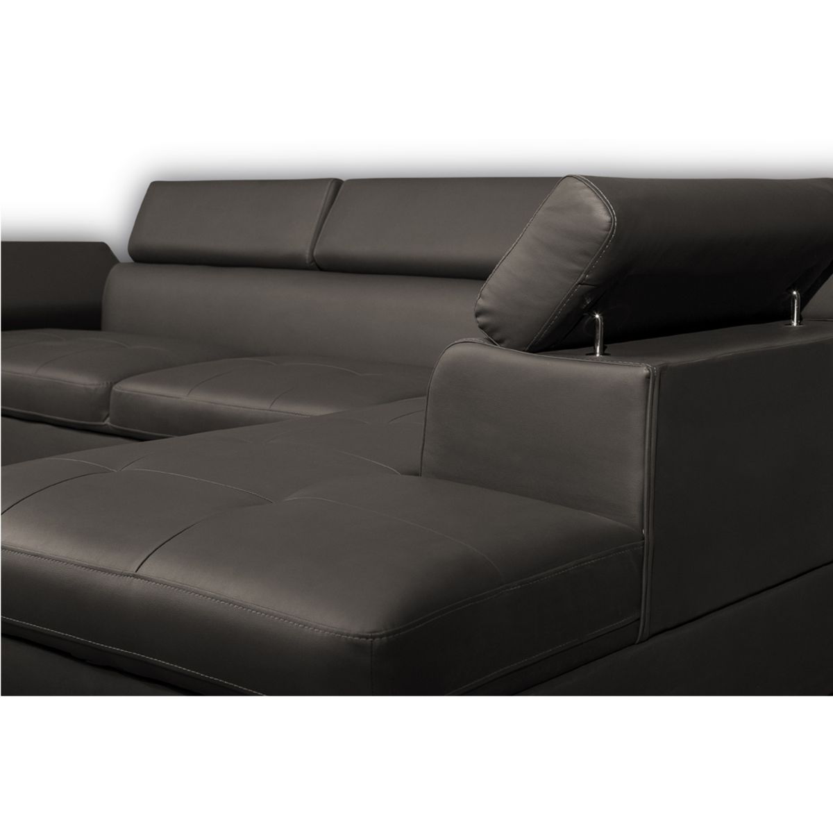 Canapé d'angle droit convertible simili CHICAGO