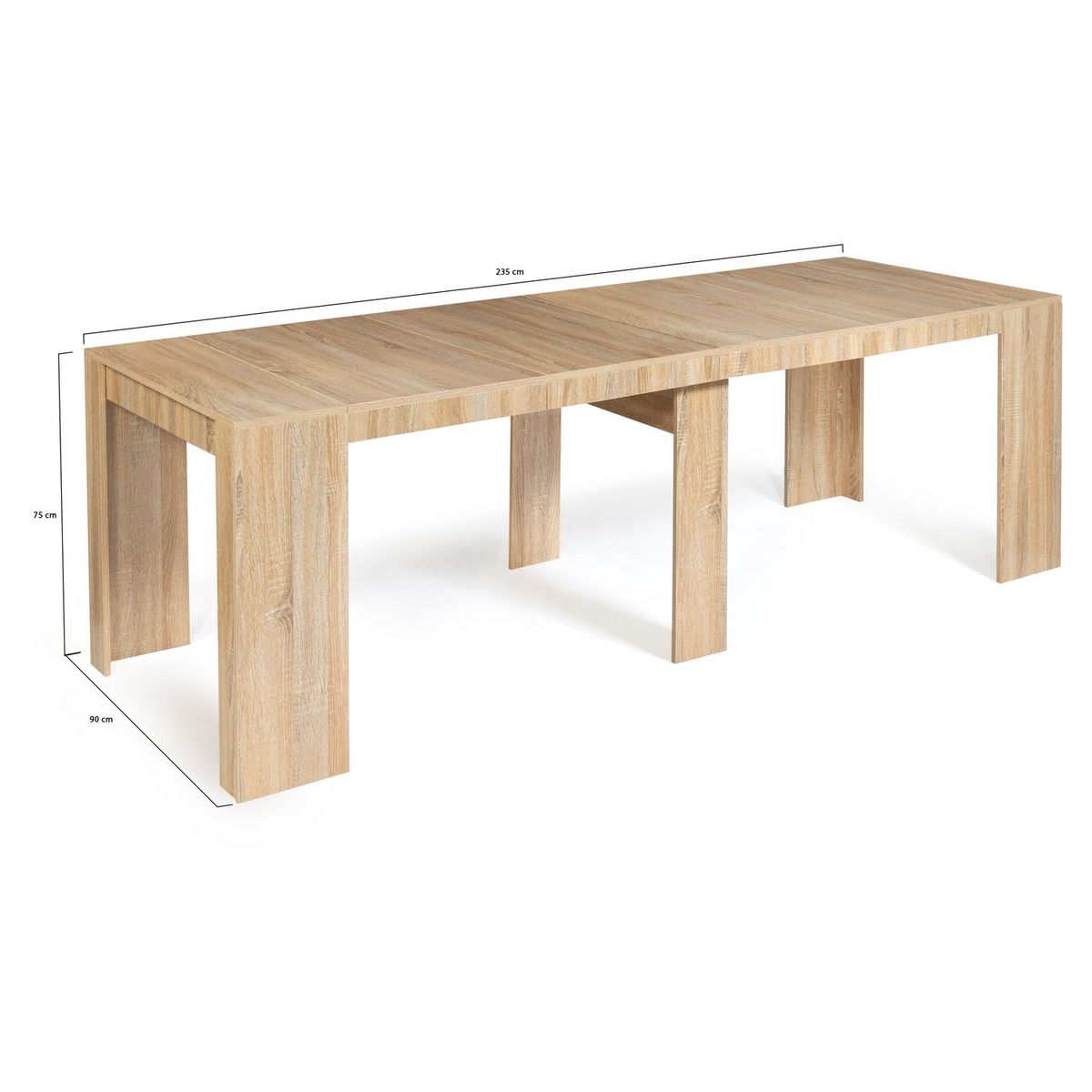 Table console extensible avec rallonges  45/235 cm ELORA  