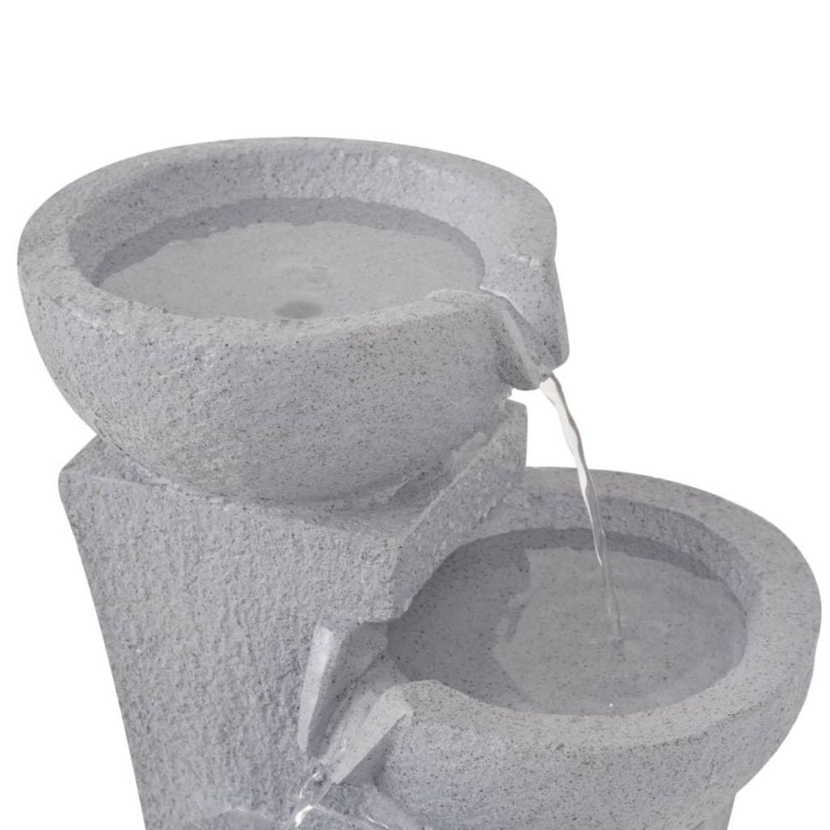 VIDAXL Fontaine d'interieur avec lampe LED Polyresine