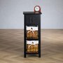 Voir la diapositive 3 : IDIMEX Table de chevet TALASI avec 1 tiroir et 2 paniers - En bois