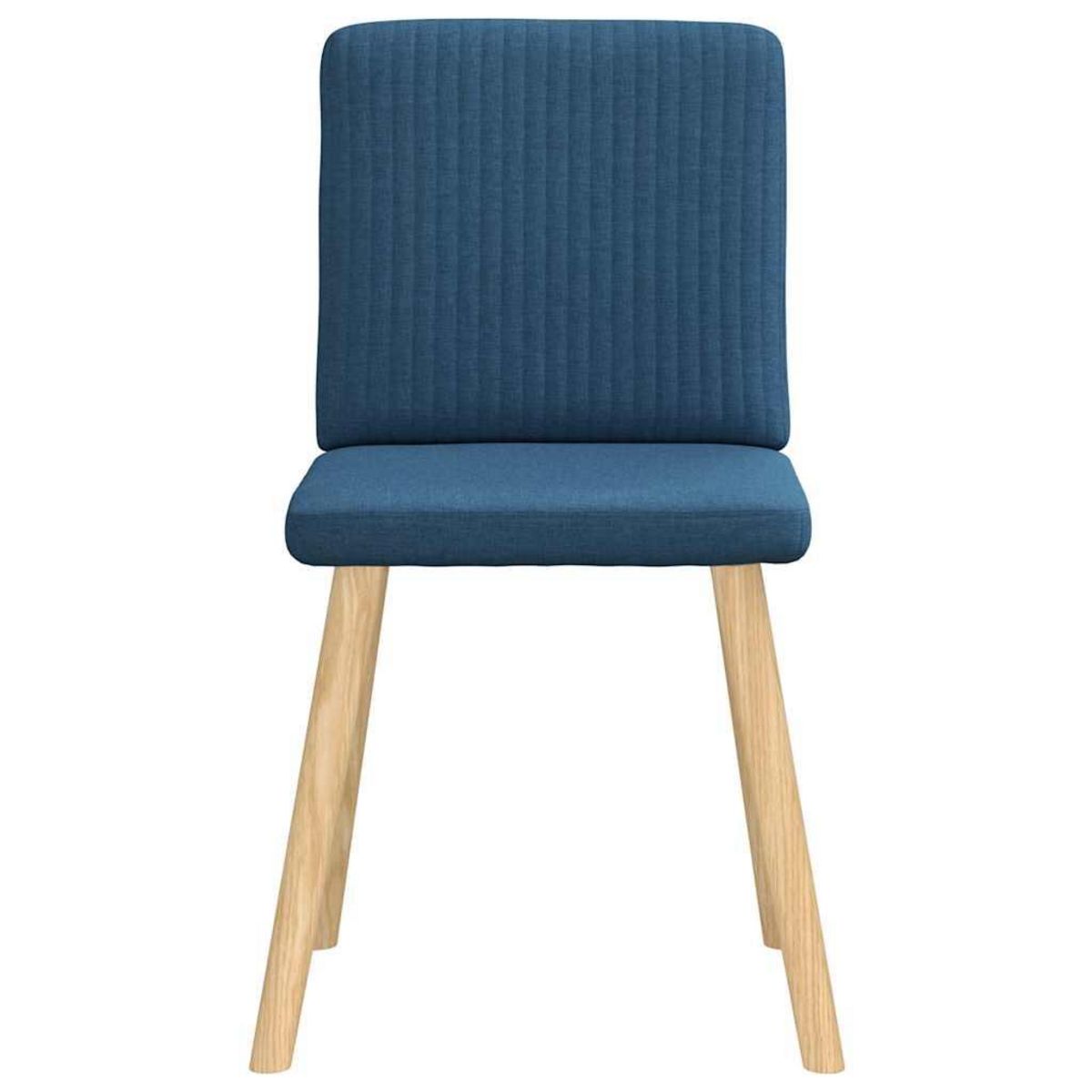 VIDAXL Chaises a manger lot de 4 bleu tissu