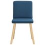Voir la diapositive 4 : VIDAXL Chaises a manger lot de 4 bleu tissu