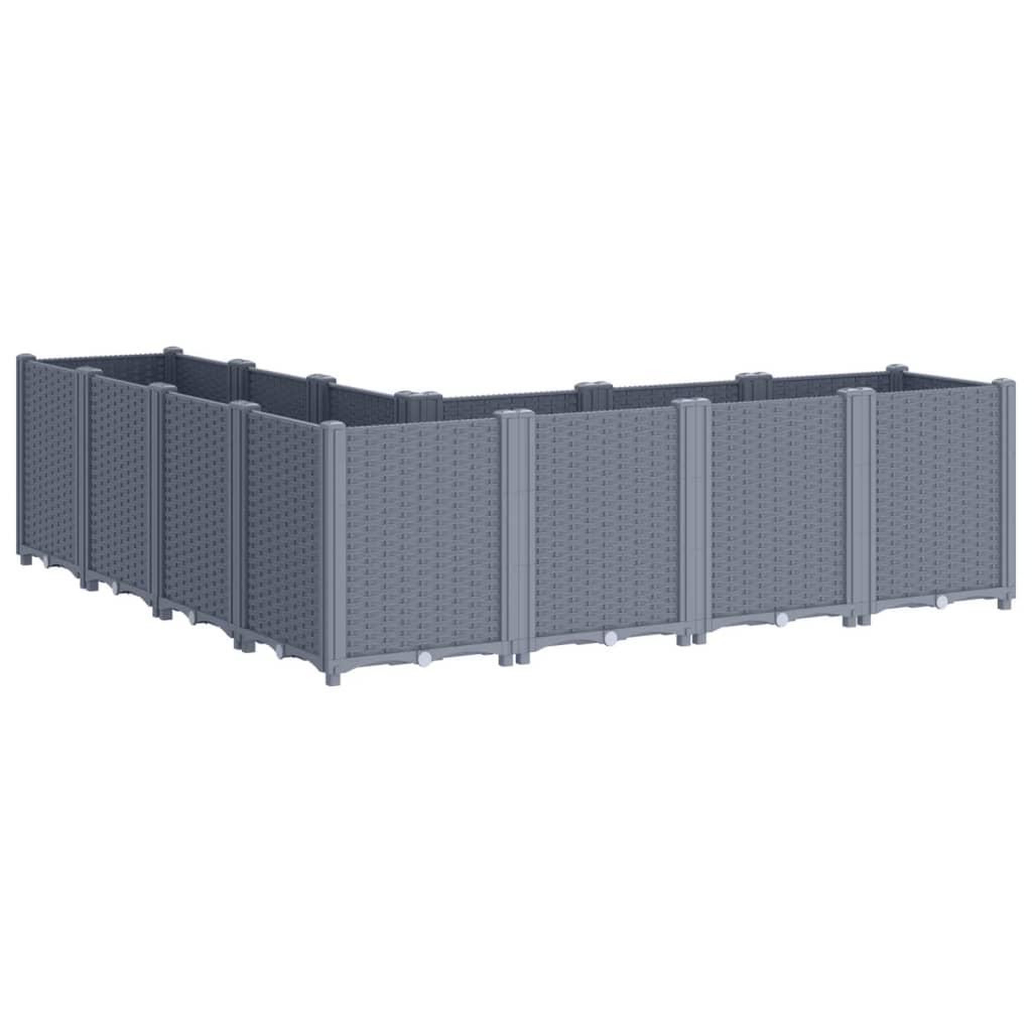 Voir la diapositive 5 : VIDAXL Jardiniere bleu gris 160x160x53 cm PP