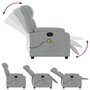 Voir la diapositive 5 : VIDAXL Fauteuil de massage inclinable Gris clair Tissu