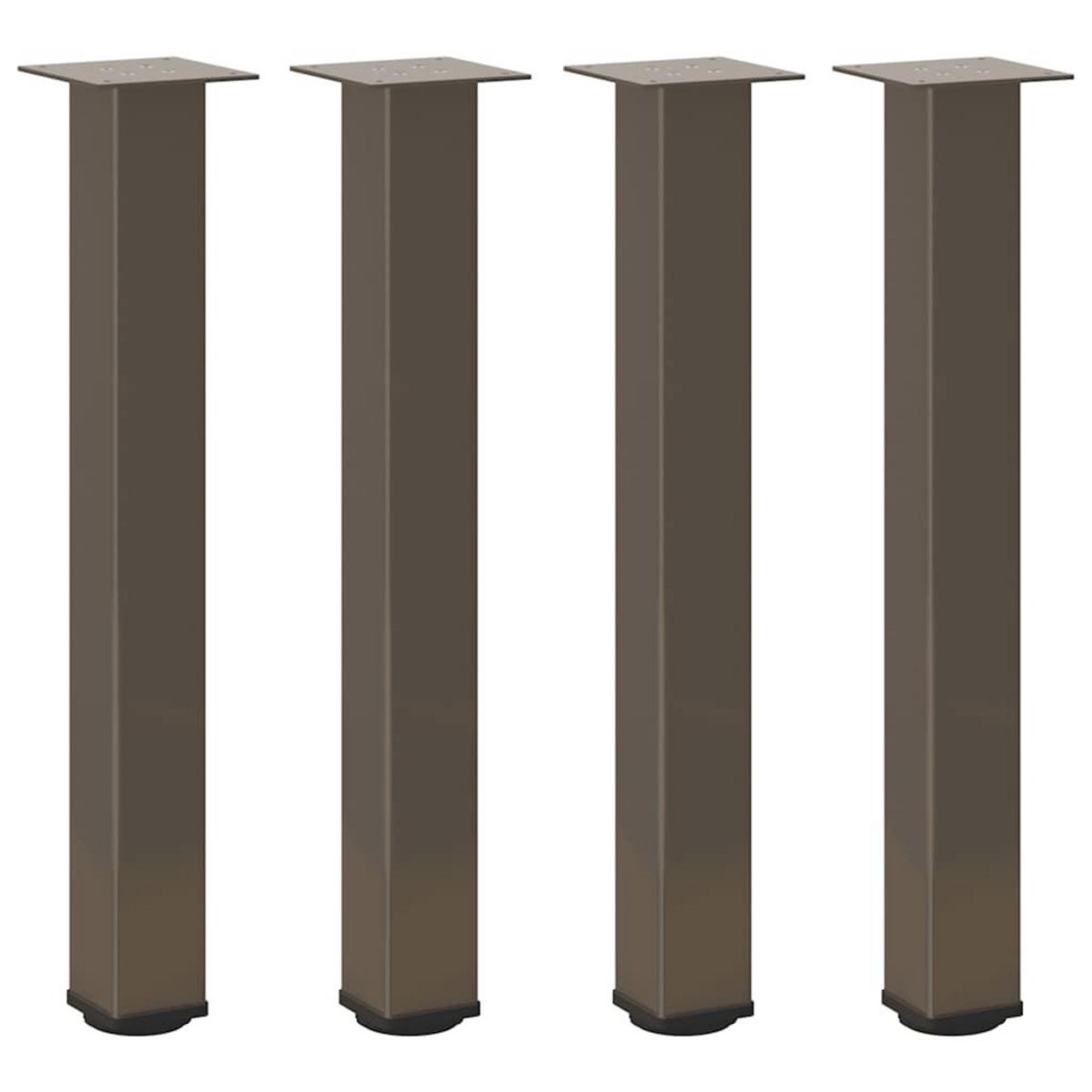 VIDAXL Pieds de table basse acier naturel 4 pcs 72-74 cm acier