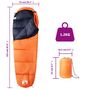Voir la diapositive 5 : VIDAXL Sac de couchage momie pour adultes camping 3 saisons