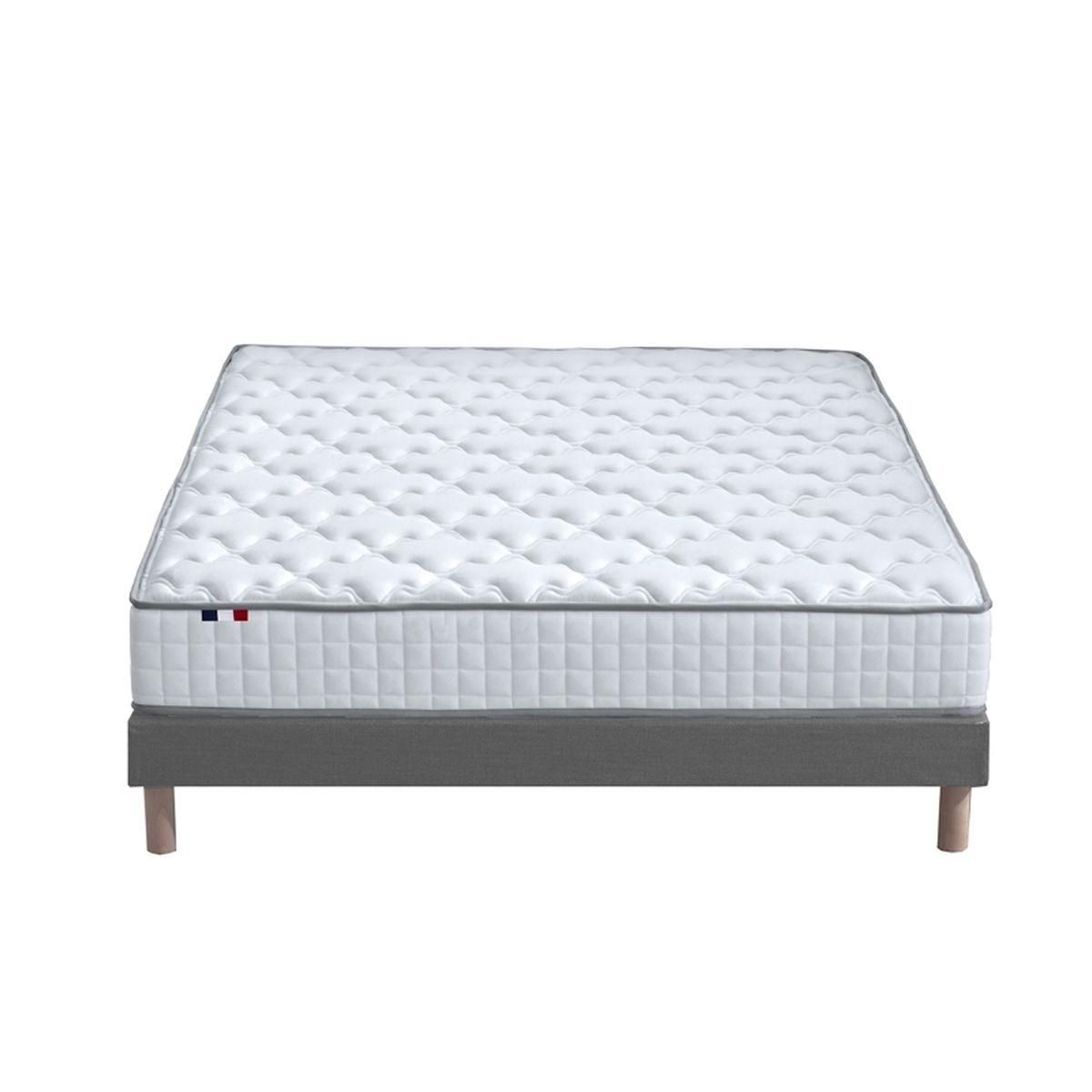 Ensemble Matelas Ressorts 7 zones + Sommier  140 x 190 cm COSMOS