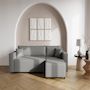 Voir la diapositive 1 : BEST MOBILIER Jonas - canapé d'angle réversible 4 places convertible avec coffre en tissu texturé