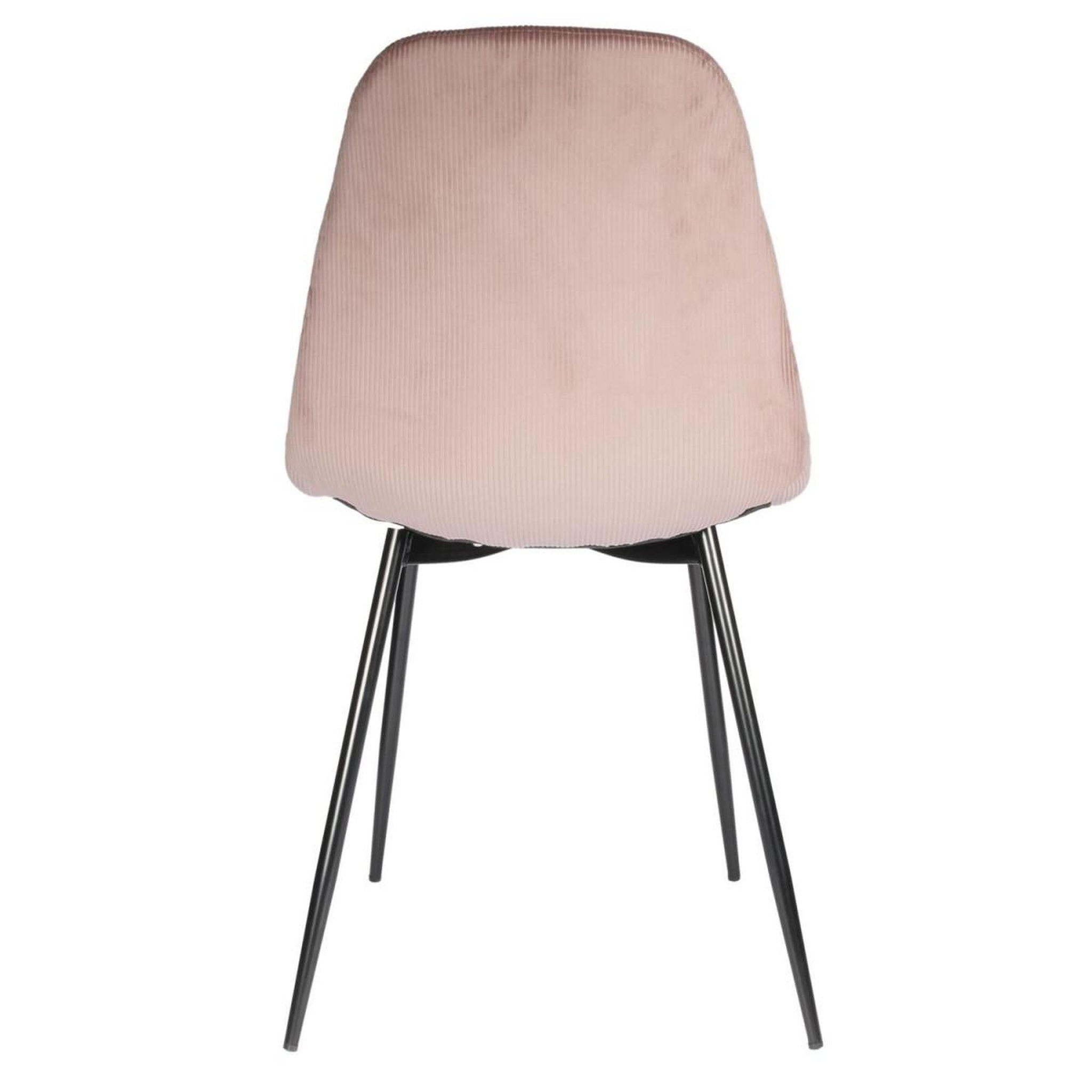 Voir la diapositive 5 : The Home Deco Factory Lot de 4 chaises velours  giulia  85cm rose