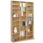 Voir la diapositive 1 : ID MARKET Bibliothèque étagère CD CEYLIA 30 cases avec étagères modulables effet bois