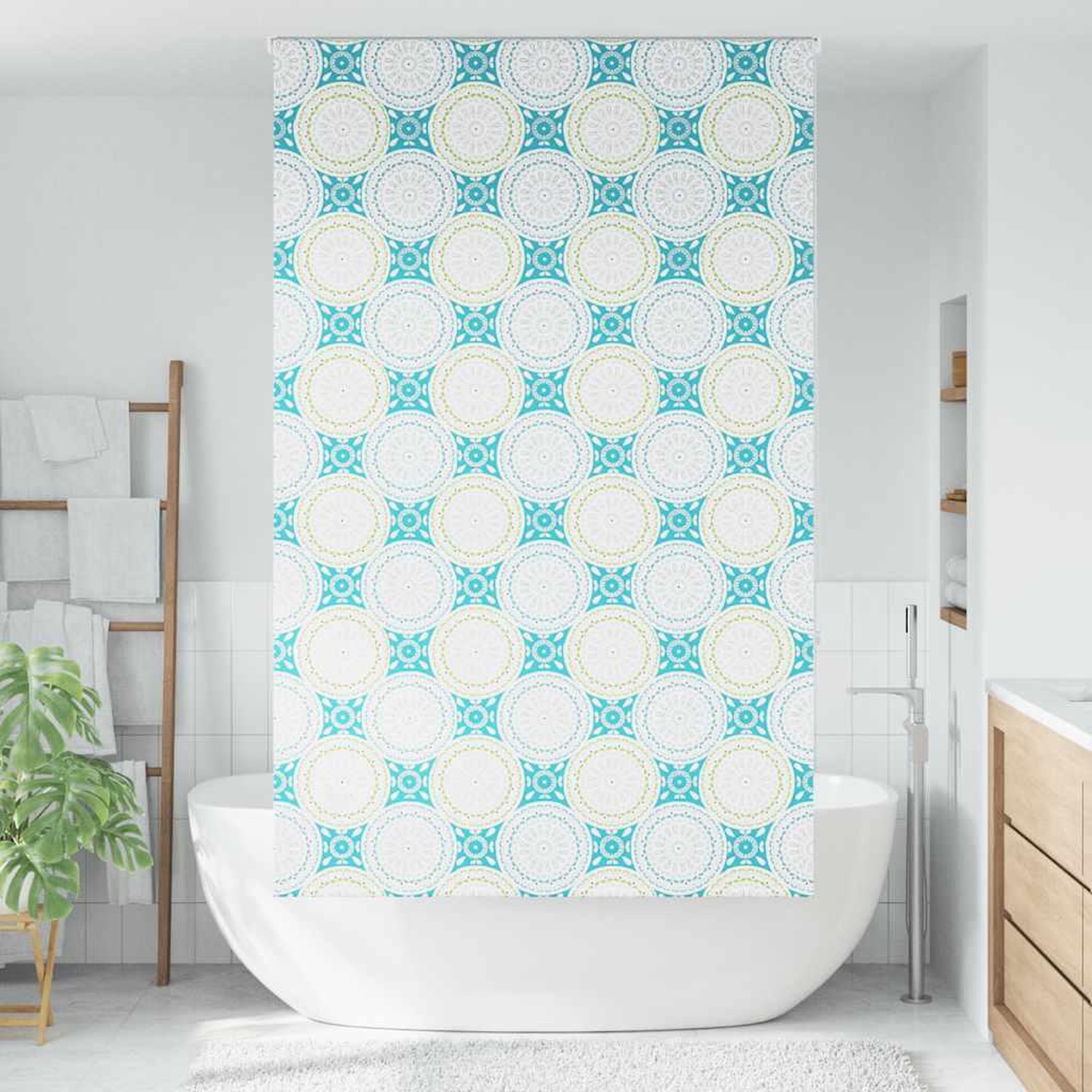 Voir la diapositive 2 : VIDAXL Store enrouleur de douche 130x240 cm largeur du tissu 126 cm