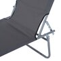 Voir la diapositive 4 : OUTSUNNY Transat bain de soleil pliable grand confort dossier et pare-soleil réglable multi-positions gris