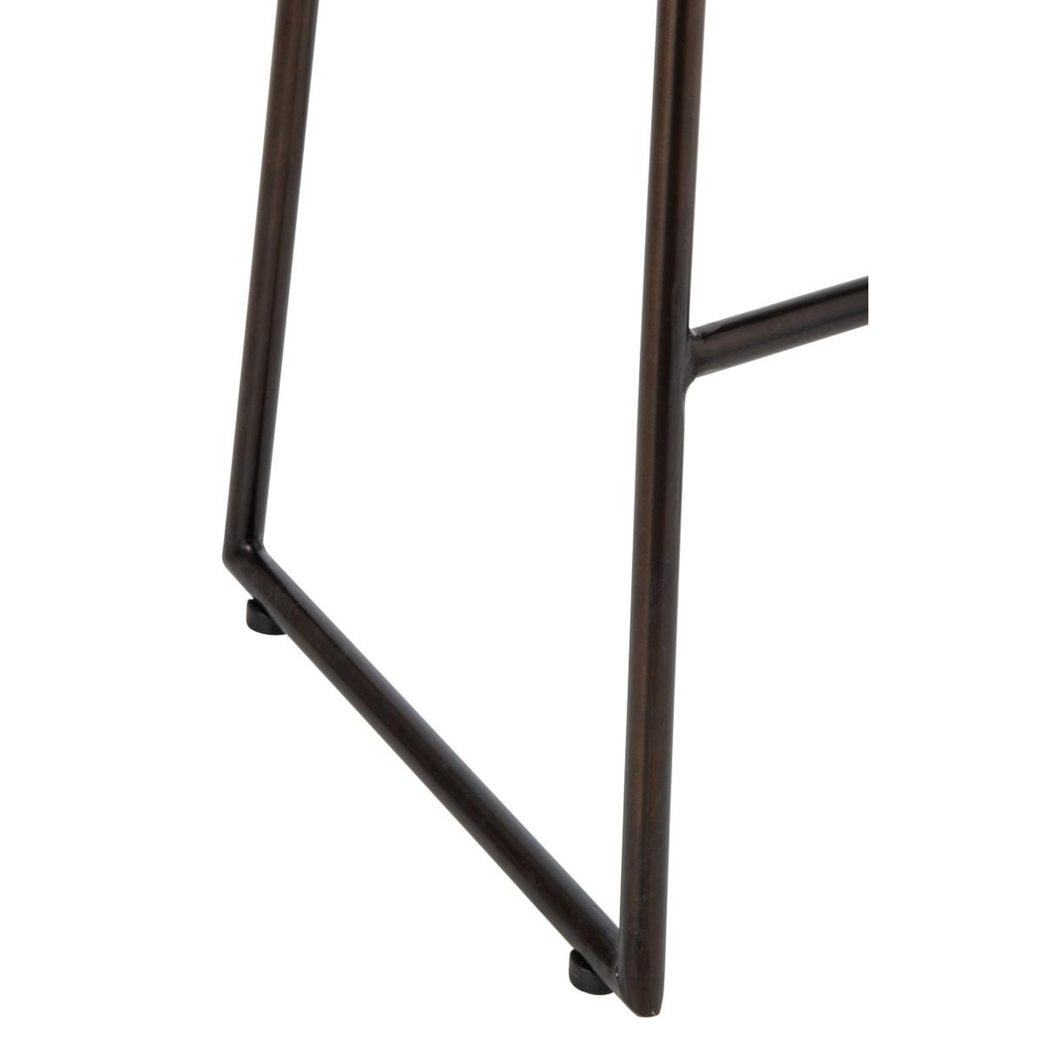 Voir la diapositive 4 : J-LINE Tabouret de bar en cuir  austin  73cm marron