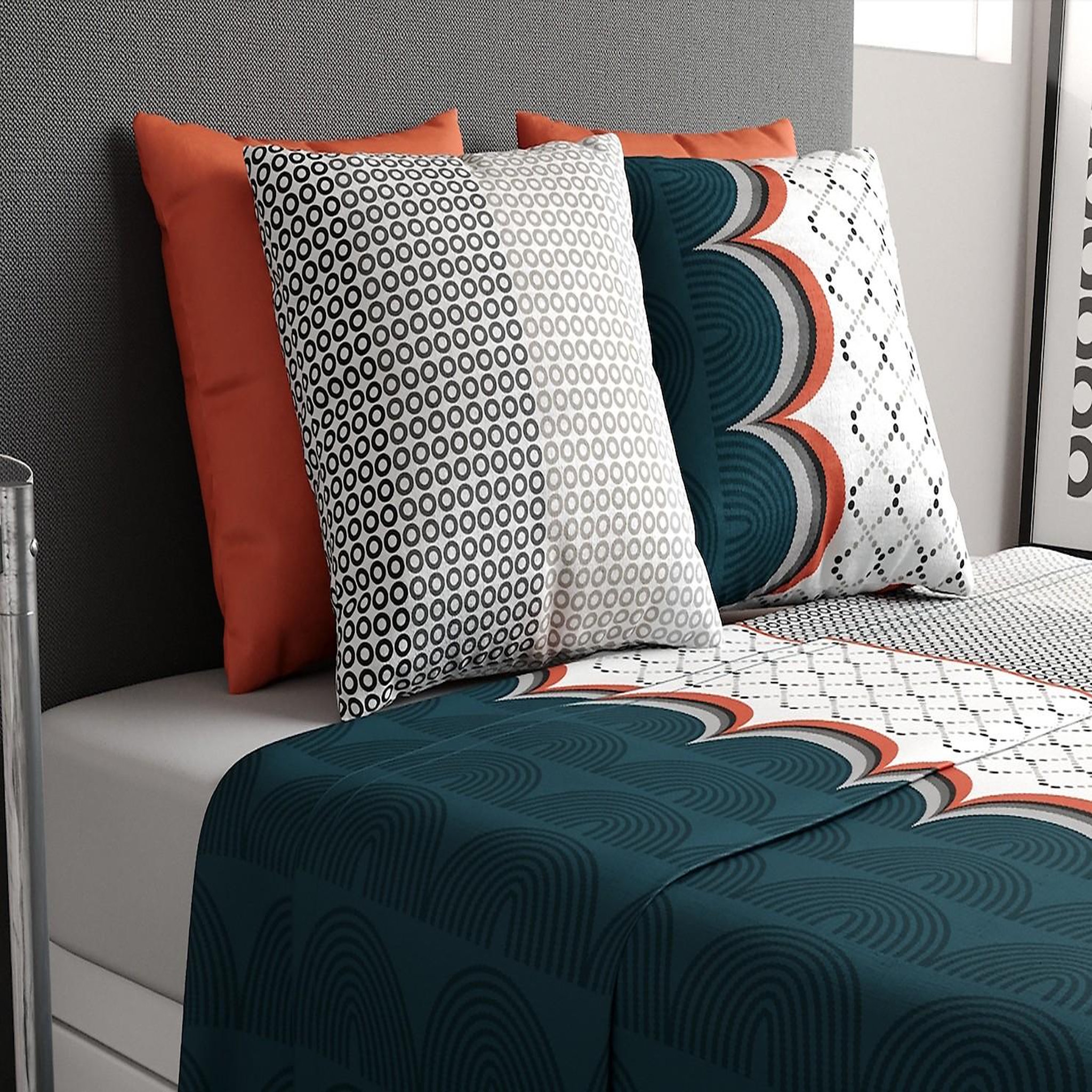 ATELIER DU COTON Parure de drap 100% coton 57fils antan. Coloris disponibles : Gris